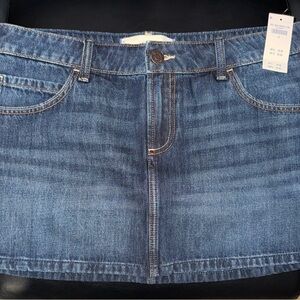Hollister Dark Blue Denim Skirt